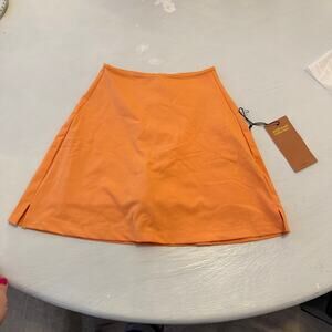 NWT Girlfriend Collective orange skirt skort sz XS coloful bright activewear